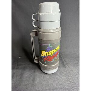 Snap-On Tools Racing Thermos 1 Liter 32-100 Gray Vintage Mechanics Collectible